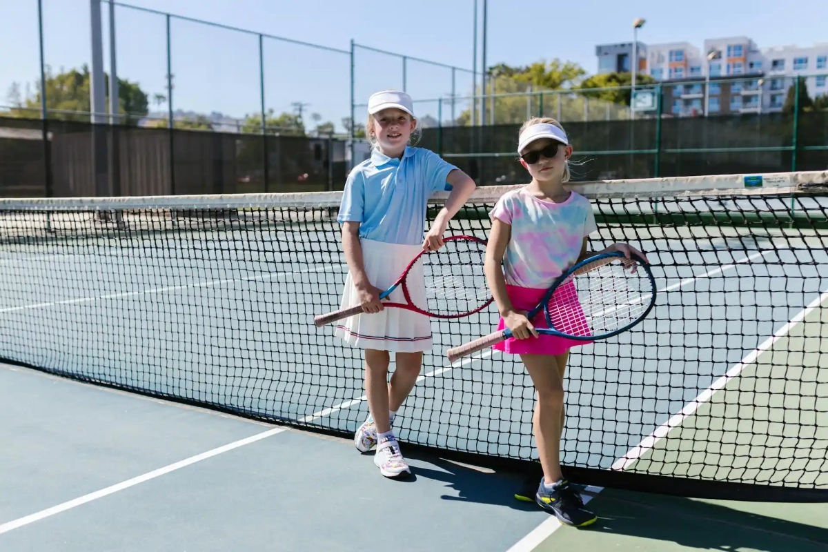 kids attend for tennis lesson in bali